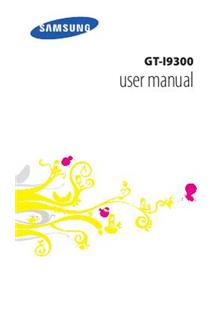 Samsung Galaxy S3 manual. Smartphone Instructions.